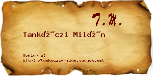 Tankóczi Milán névjegykártya