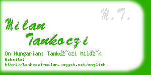 milan tankoczi business card